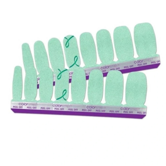 Color Street Take Care NAMI Mental Health Awareness Set Mint Green Glitter New - Picture 4 of 8